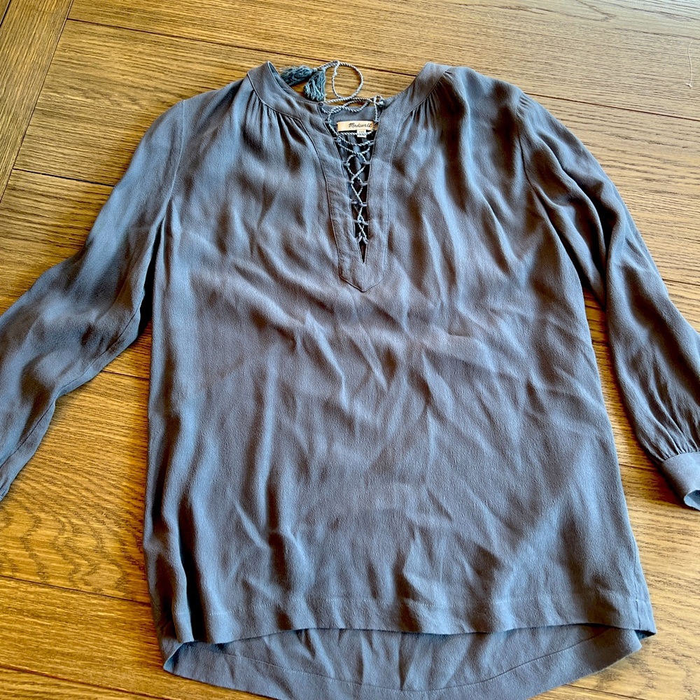 Blue top from Madewell